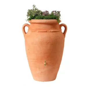 Antique Amphora 600 Litres Terracotta Rainwater Barrel (tap included)