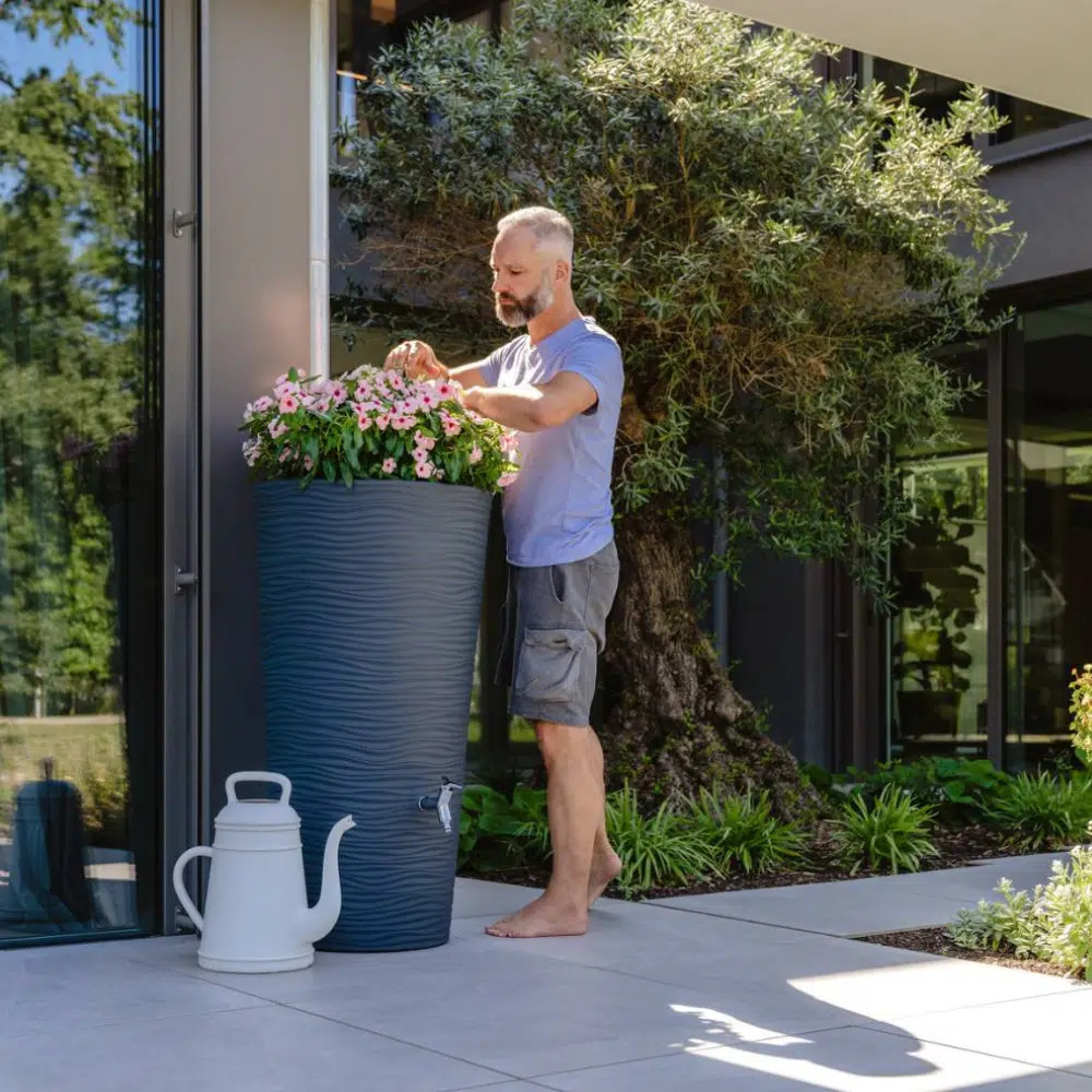 Natura 2in1 Water Butt 210 litres Grey2