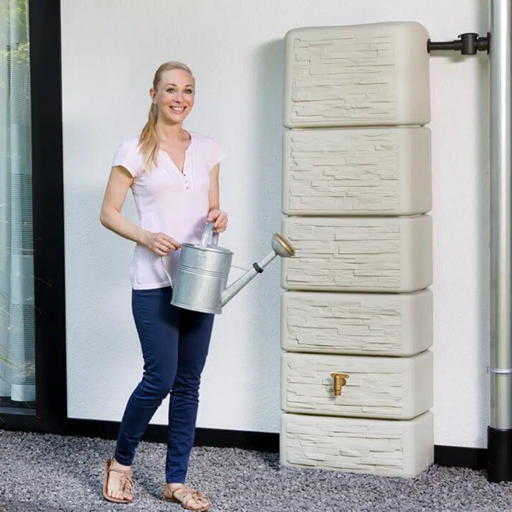 Slim Stone Decor Wall Tank 500 litres Sand Beige2