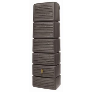 Slim Wood Wall Tank 300L - Dark Wood Effect